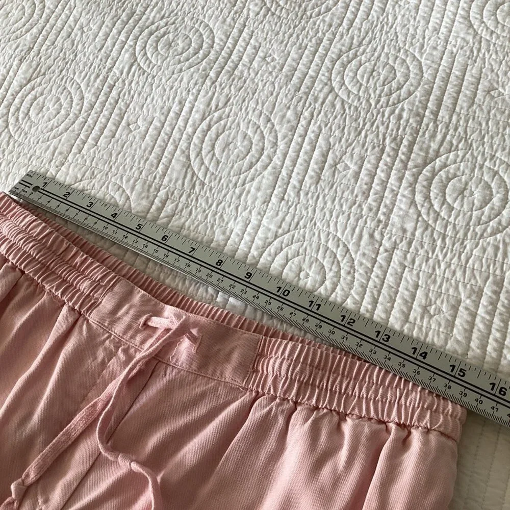 Talbots The Easy Drawstring Pants Pink Lyocell size M - Picture 7 of 12